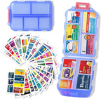 Weekly Pill Organizer with Medicine Labels Travel Daily Pill Container Medicine Supplement Organizer Portable Pill Storage Box