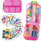 Weekly Pill Organizer with Medicine Labels Travel Daily Pill Container Medicine Supplement Organizer Portable Pill Storage Box