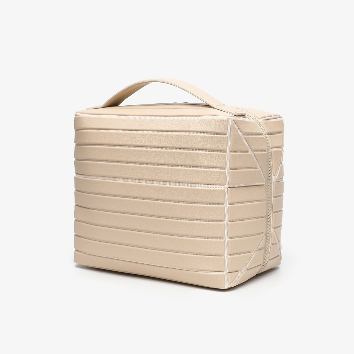 Travel Makeup Organizer Bag with Fold-Down Design and Adjustable Dividers,Large Capacity Cosmetic Bags Toiletry Case