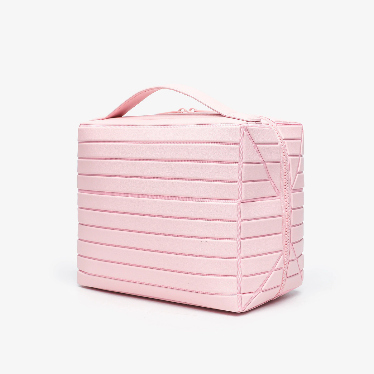 Travel Makeup Organizer Bag with Fold-Down Design and Adjustable Dividers,Large Capacity Cosmetic Bags Toiletry Case